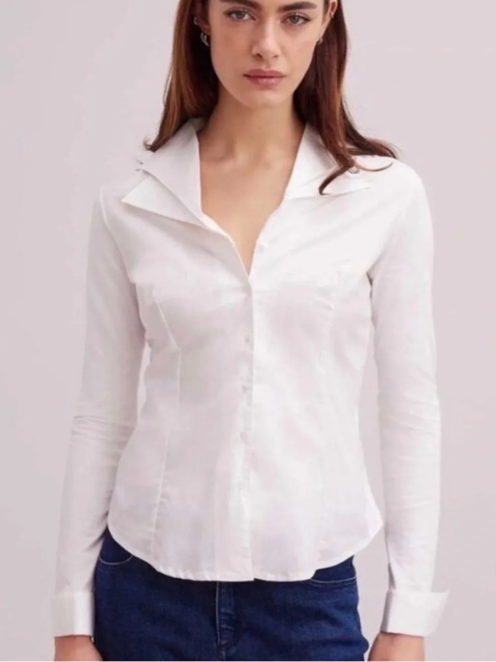 Anne Fontaine Christie Double Collar blouse size 40 - Picture 6 of 6